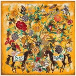Bandana Chevaux & Fleurs -RoyalBandana Shop Bandana Chevaux Fleurs