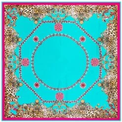 Bandana Déco Léopard -RoyalBandana Shop Bandana Deco Leopard bleu