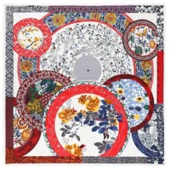 Bandana Fleuri Harmonieux 10 Bandana Fleuri Harmonieux -RoyalBandana Shop Bandana Fleuri Harmonieux rouge