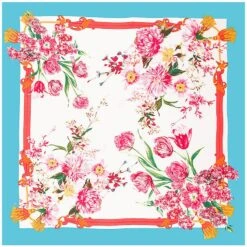 Bandana Floraison -RoyalBandana Shop Bandana Floraison bleu ciel