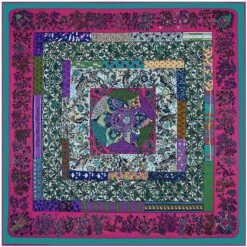 Bandana Labyrinthe Fleurit -RoyalBandana Shop Bandana Labyrinthe Fleurit rose
