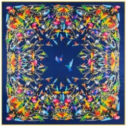 Bandana Nuée D'Oiseaux -RoyalBandana Shop Bandana Nuee d Oiseaux bleu