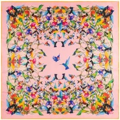 Bandana Nuée D'Oiseaux -RoyalBandana Shop Bandana Nuee d Oiseaux rose