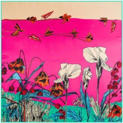 Bandana Peinture Fleurie -RoyalBandana Shop Bandana Peinture Fleurie rose