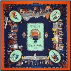 Bandana Promenade De Paris -RoyalBandana Shop Bandana Promenade de Paris bleu marine