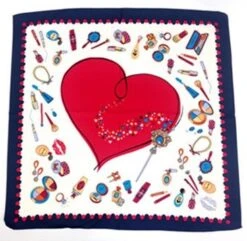 Bandana Love | RoyalBandana -RoyalBandana Shop Bandana love bleu carre