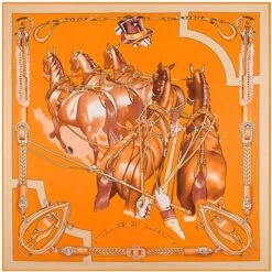 Bandana Chevaux Majestueux | RoyalBandana -RoyalBandana Shop bandanachevauxmajestueuxorange