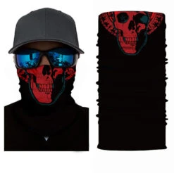 Bandana Crâne Rouge | RoyalBandana -RoyalBandana Shop bandanacranerougeensemble