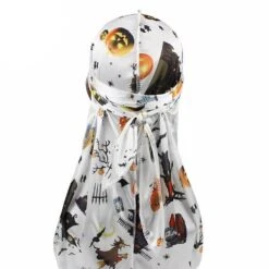 Durag Halloween | RoyalBandana -RoyalBandana Shop duraghalloweenblanc